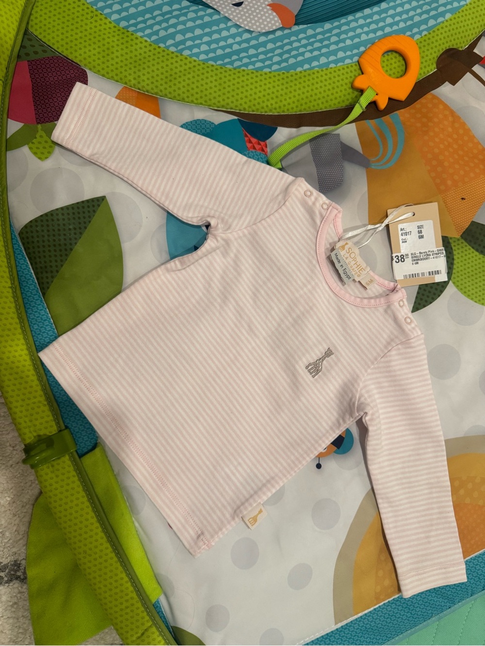 Pink Stripe Long-Sleeve Top